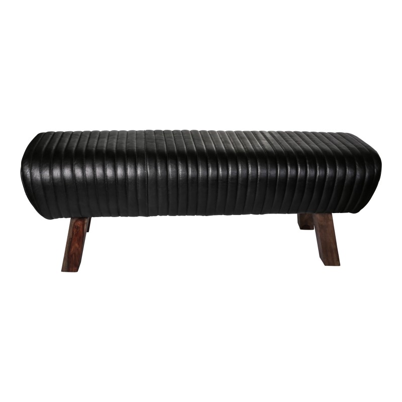 LEATHER BLACK GYM BENCH   - BENCHES